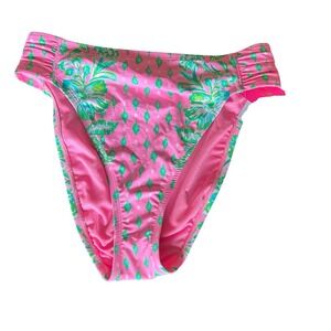 NWT Lilly Pulitzer High Waisted Clancy Swim Bikini Bottom Pink Shandy Diamond 4